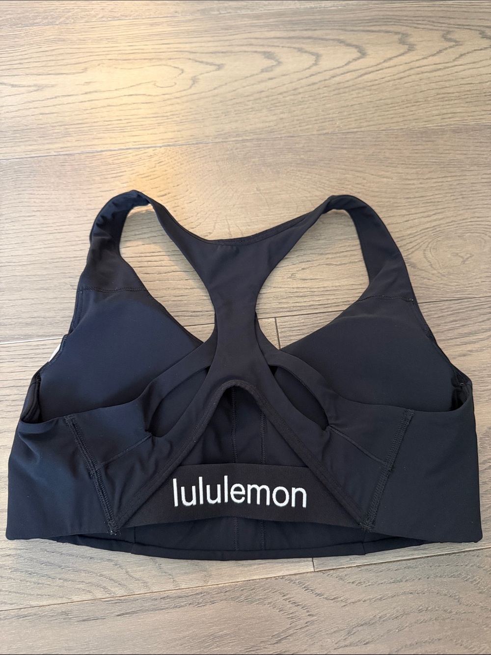 lululemon athletica Black Racerback Support Sports Bra